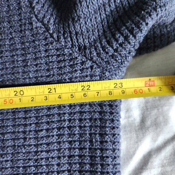 Denver Hayes Cardigan Sweater Mens Size XL Blue Knit Full Zip Long Sleeve - Picture 4 of 12